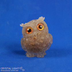 Rutilated Quartz Owl - Small