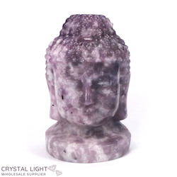 China, glassware and earthenware wholesaling: Lepidolite Buddha Head (Single)