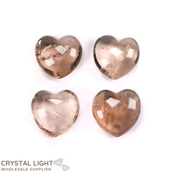 China, glassware and earthenware wholesaling: Smokey Quartz Heart