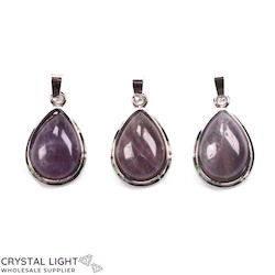 Amethyst Teardrop Pendant with Frame