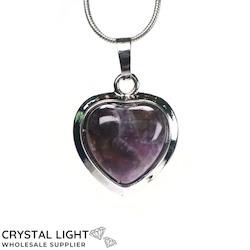 Amethyst Heart Pendant with Frame (Small)