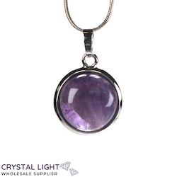 Amethyst Round Pendant with Frame