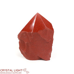 China, glassware and earthenware wholesaling: Red Jasper Cut Base Point