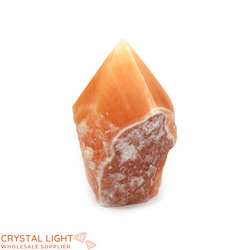 China, glassware and earthenware wholesaling: Orange Calcite Cut Base Point