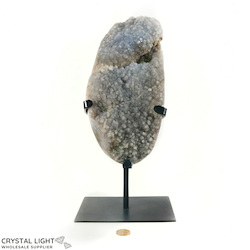 China, glassware and earthenware wholesaling: Grey Amethyst Druse on Stand