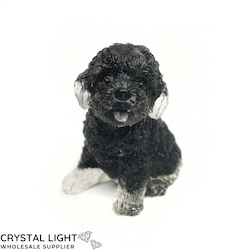 Resin Dog - Black Obsidian