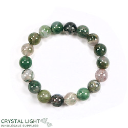 Moss Agate Bracelet 10mm