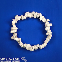 China, glassware and earthenware wholesaling: Howlite Chip Bracelet