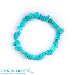 China, glassware and earthenware wholesaling: Blue Howlite Chip Bracelet