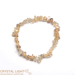 China, glassware and earthenware wholesaling: Rutilated Quartz Chip Bracelet