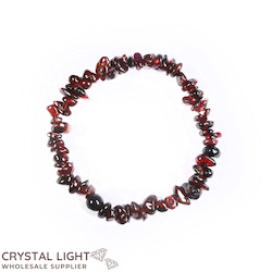 China, glassware and earthenware wholesaling: Garnet Chip Bracelet