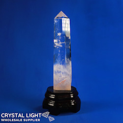 Clear Quartz Point on Stand