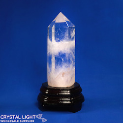 China, glassware and earthenware wholesaling: Clear Quartz Point on Stand