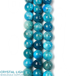 China, glassware and earthenware wholesaling: Blue Apatite 10mm Beads