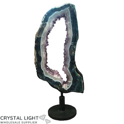 China, glassware and earthenware wholesaling: Amethyst Druse Ring on Stand