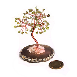 China, glassware and earthenware wholesaling: Peridot Tree on Agate Slice