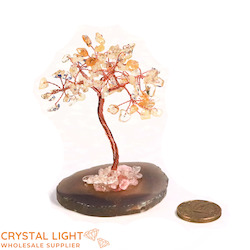 Citrine Tree on Agate Slice