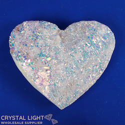 China, glassware and earthenware wholesaling: Rainbow Aura Druse Heart Large