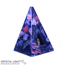 Ruby and Kyanite Pyramid Candle Large