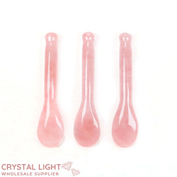 China, glassware and earthenware wholesaling: Rose Quartz Spoon Massage Wand