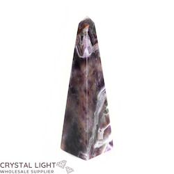 Chevron Amethyst Obelisk