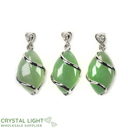 China, glassware and earthenware wholesaling: Aventurine Marquise Pendant