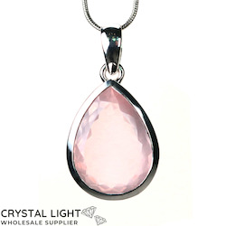 Rose Quartz Faceted Pendant