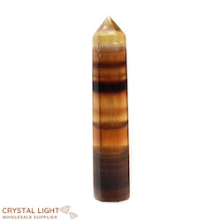 Yellow Banded Fluorite Point