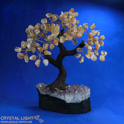 China, glassware and earthenware wholesaling: Citrine Druse Tree (Single)