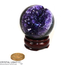 China, glassware and earthenware wholesaling: Uruguayan Amethyst Druse Sphere /70mm