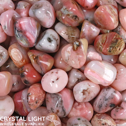 China, glassware and earthenware wholesaling: Pink Opal Tumble/ 50g