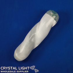 Selenite & Fluorite Twist Wand (Single)