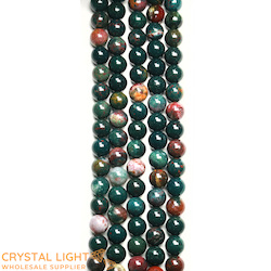 China, glassware and earthenware wholesaling: Bloodstone Beads 6mm