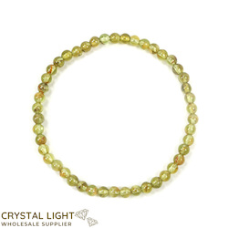 China, glassware and earthenware wholesaling: Peridot Bracelet 4mm