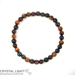 China, glassware and earthenware wholesaling: Mixed Tigers Eye Bracelet 6mm