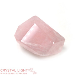 Rose Quartz Faceted Shape