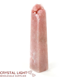 China, glassware and earthenware wholesaling: Pink Amethyst Druse Obelisk