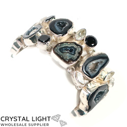 China, glassware and earthenware wholesaling: Agate Geode Gem Bracelet