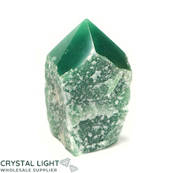 China, glassware and earthenware wholesaling: Green Aventurine Cut Base Point