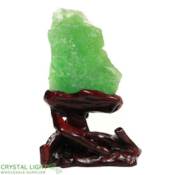 China, glassware and earthenware wholesaling: Green Fluorite on Stand