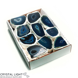 China, glassware and earthenware wholesaling: Blue Agate Cut Base Box Set