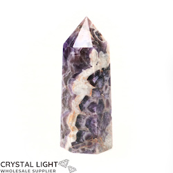 China, glassware and earthenware wholesaling: Chevron Amethyst Polished Point