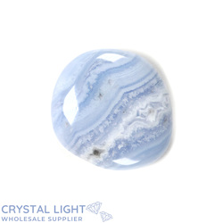 China, glassware and earthenware wholesaling: Blue Lace Agate Flatstone (Single)