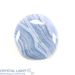 China, glassware and earthenware wholesaling: Blue Lace Agate Flatstone (Single)