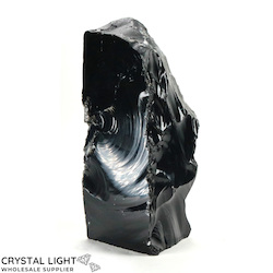 China, glassware and earthenware wholesaling: Black Obsidian Rough Cut Base