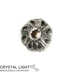 Antique Silver Filigree Bead Cap /10g