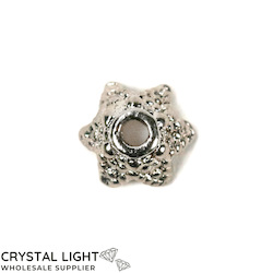 Silver Star Bead Cap /10g