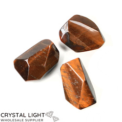 China, glassware and earthenware wholesaling: Tigers Eye Faceted Shape Lot