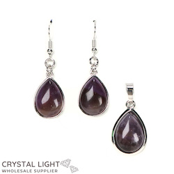 Amethyst Drop Jewellry Set