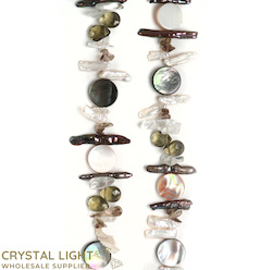 Crystal and Shell Assortment Beads /130cm